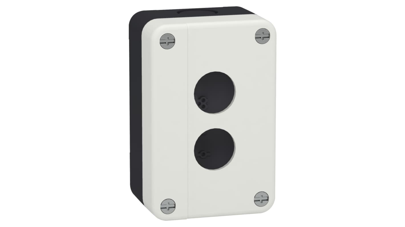 Schneider Electric 双孔按钮盒, Φ30mm孔径PC外壳, 最高+70°C, XAL系列