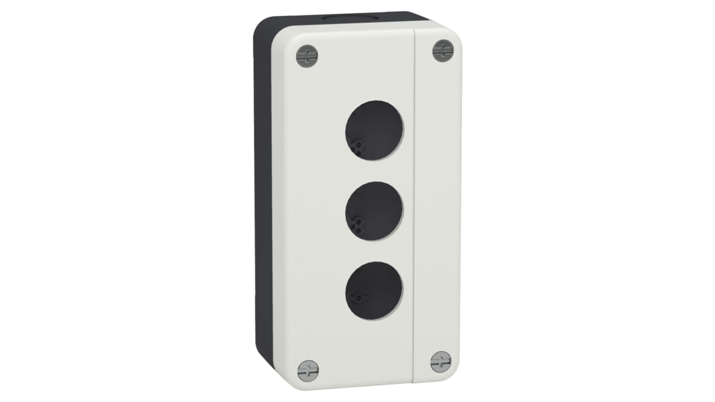 Schneider Electric 三孔按钮盒, Φ30mm孔径, 黄色聚丙烯外壳, 最高+70°C, XACA系列