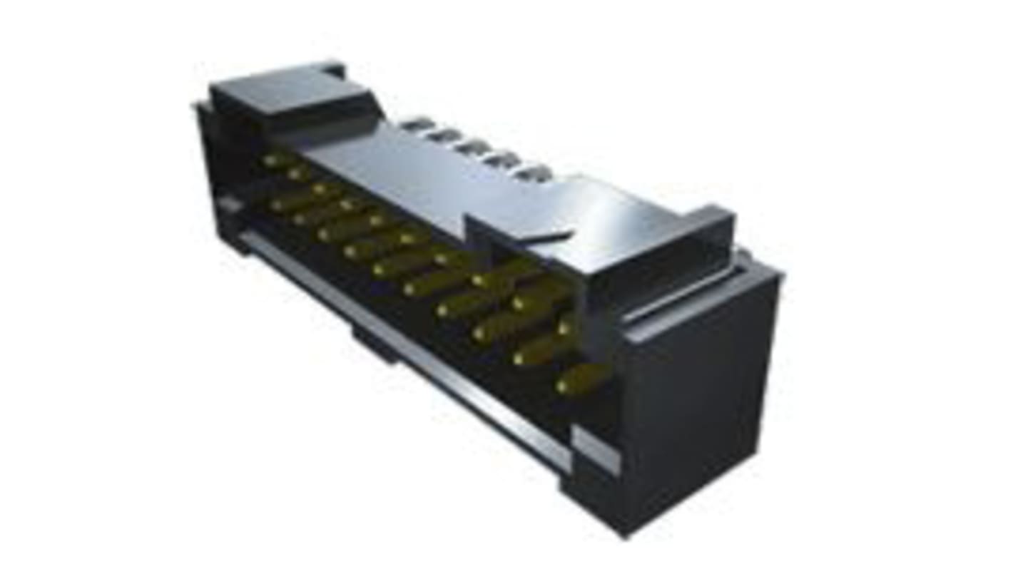 Samtec T2M Series Right Angle Through Hole PCB Header, 20 Contact(s), 2.0mm Pitch, 2 Row(s), Shrouded