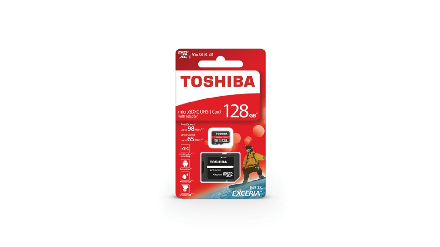 Toshiba M303 MicroSD Micro SD Karte 128 GB Class 10, UHS-1 U3