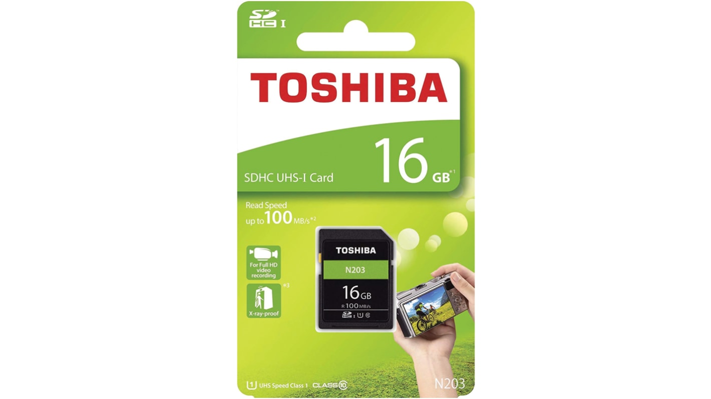 Toshiba 16 GB SD SD Card, Class 10, UHS-1 U1