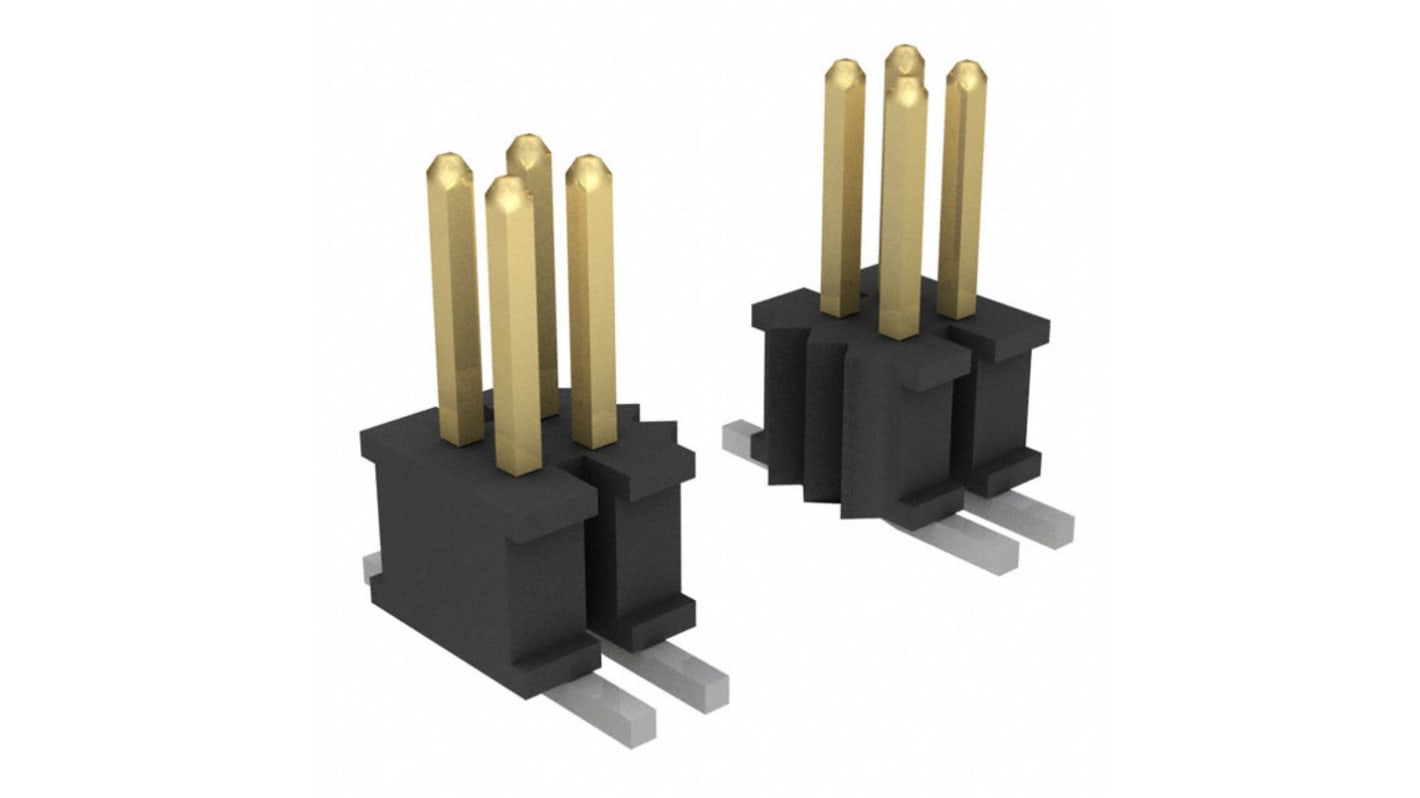 Samtec FTSH Series Straight Through Hole Pin Header, 10 Contact(s), 1.27mm Pitch, 2 Row(s), Unshrouded