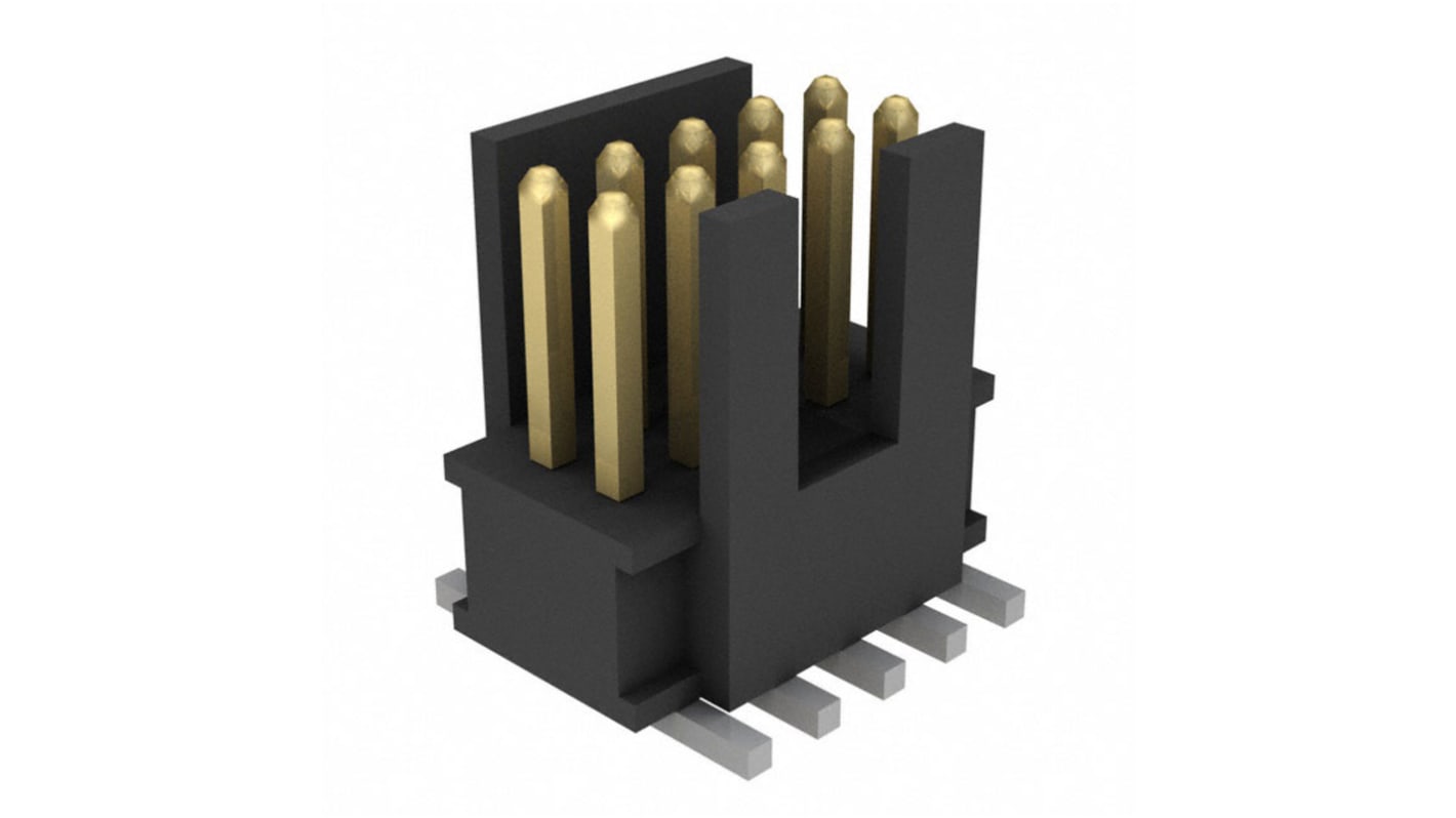 Samtec FTSH Series Straight Surface Mount Pin Header, 10 Contact(s), 1.27mm Pitch, 2 Row(s), Unshrouded