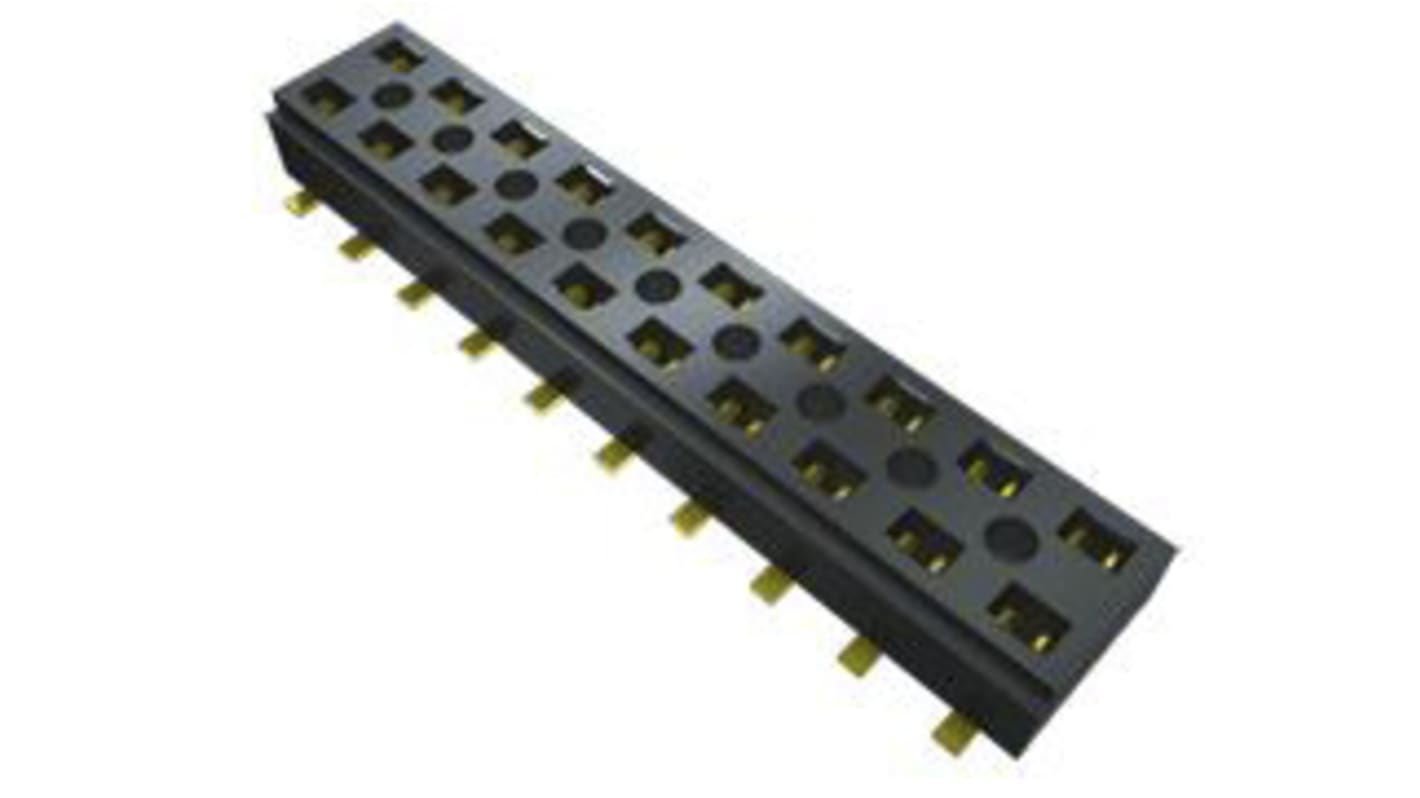 Samtec CLT Series Straight Surface Mount PCB Socket, 16-Contact, 2-Row, 2mm Pitch, Solder Termination