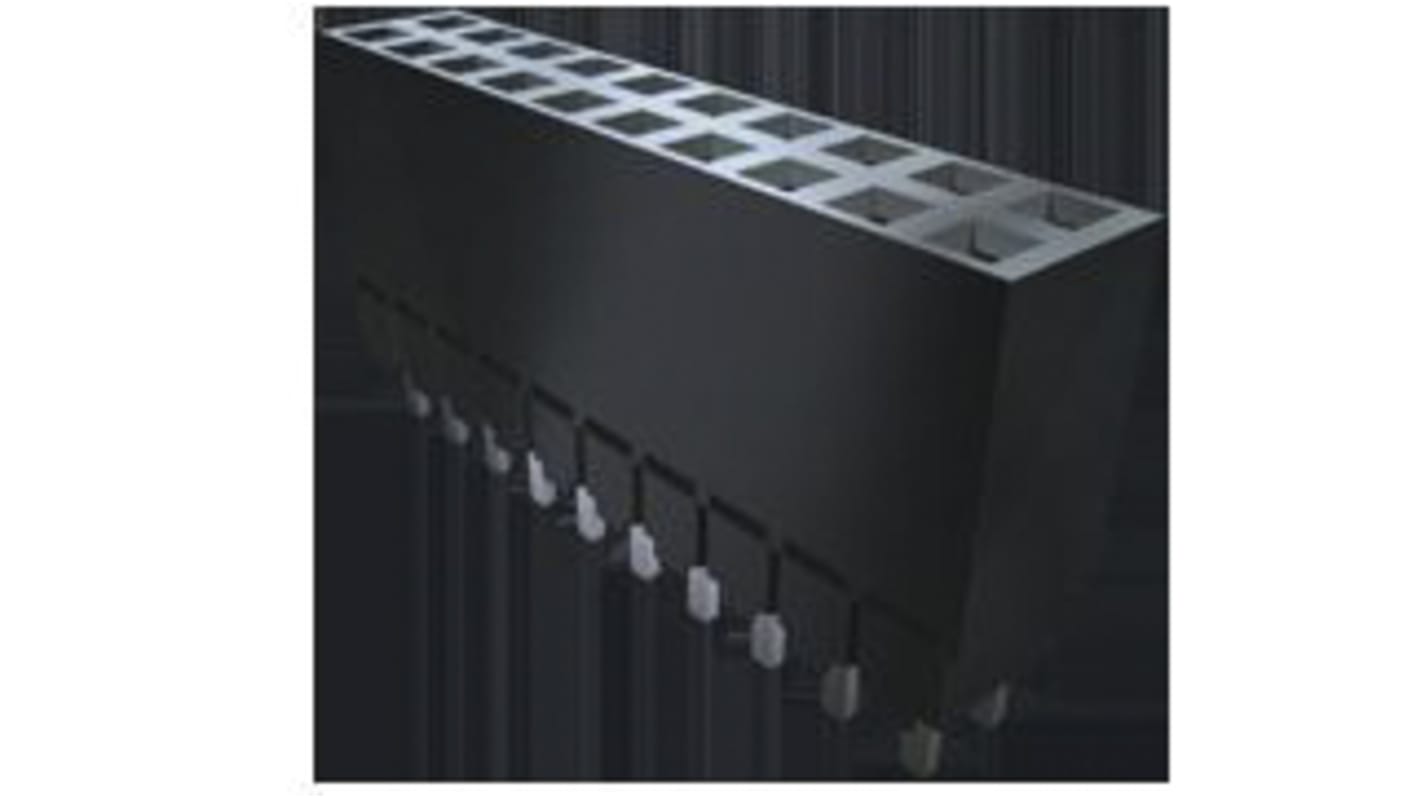 Gniazdo PCB 10 -pinowe 2 -rzędowe raster: 2.54mm Uniesiony pasek gniazd Proste Przewlekany