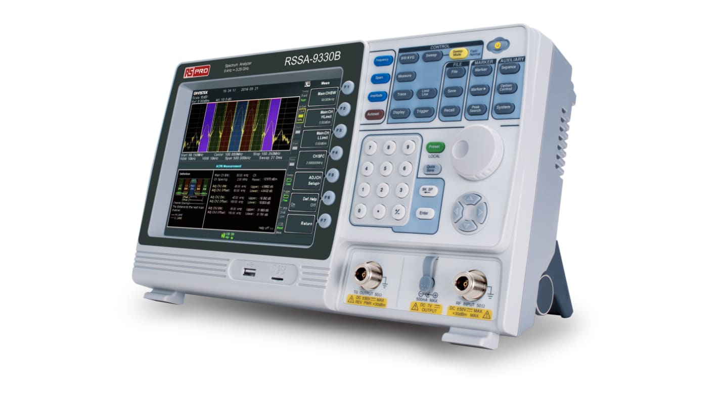 RS PRO RSSA-9300B TG Desktop Spectrum Analyser, 9 kHz → 3 GHz