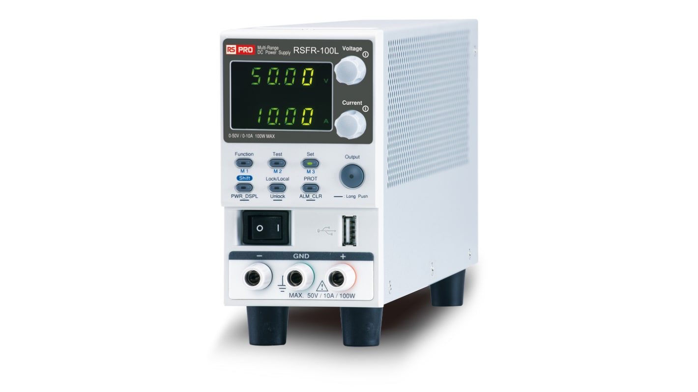 Zasilacz laboratoryjny 0 → 50V 10A RS PRO 100W