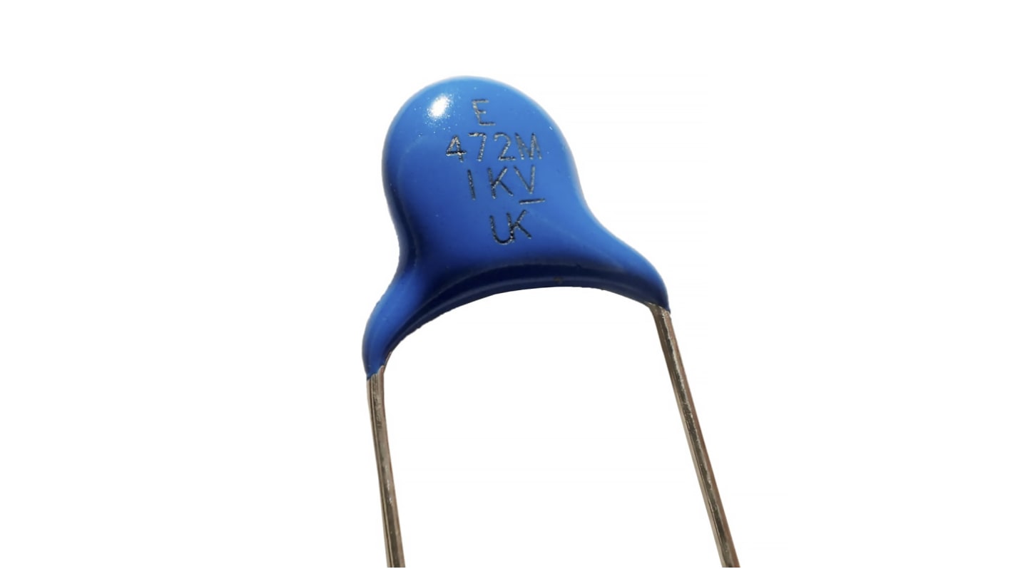 RS PRO Single Layer Ceramic Capacitor (SLCC) 2.2nF 2kV dc ±10% Y5P Dielectric, Through Hole +85°C Max Op. Temp.