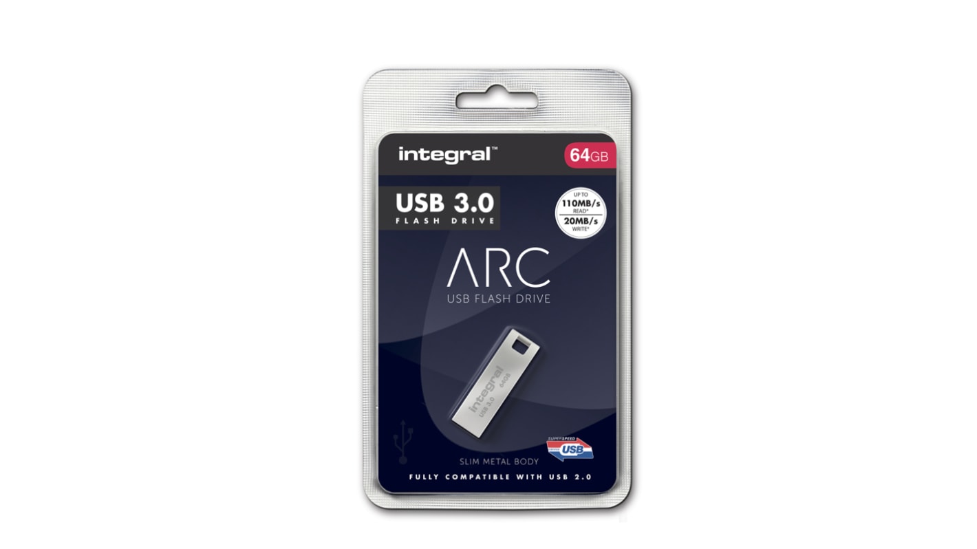 Integral Memory, USB-Flash-Laufwerk, 64 GB, USB 3.1, USB 3.1 - Flash-Laufwerk