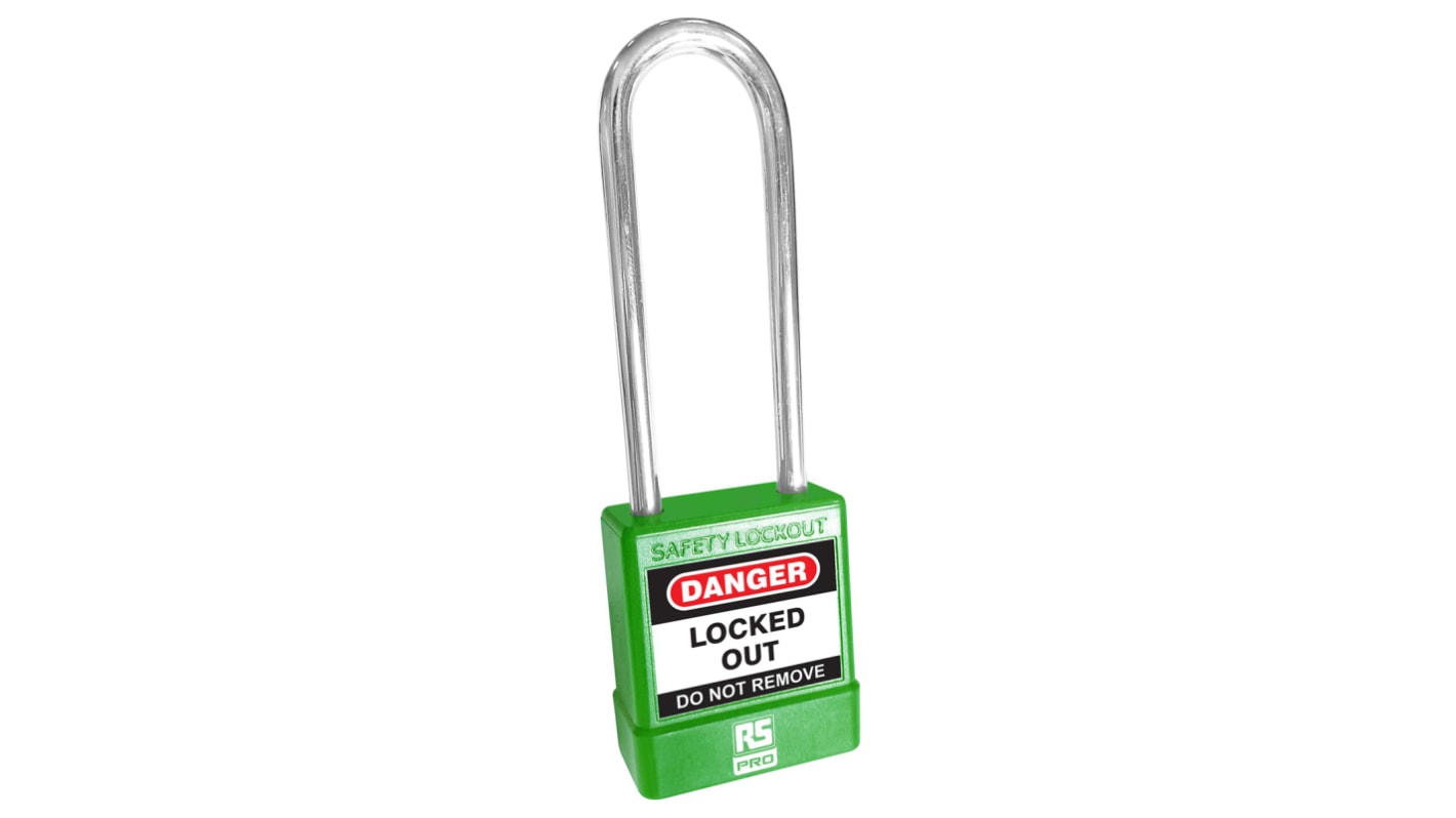 Lucchetti di sicurezza con blocco RS PRO in ABS, Acciaio, grillo da 5mm