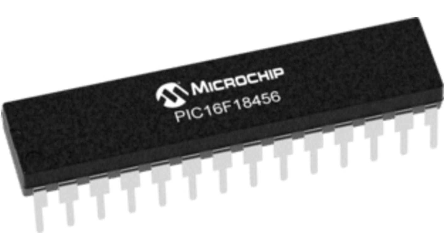 Microchip PIC16LF18456-I/SP, 8bit PIC Microcontroller, PIC16LF, 32MHz, 28 kB Flash, 28-Pin SPDIP