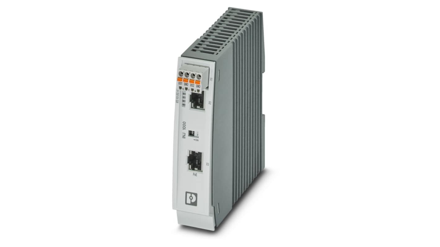 Phoenix Contact, para usar con Ethernet, 1 entrada tipo RJ45, 1 salida tipo RJ45