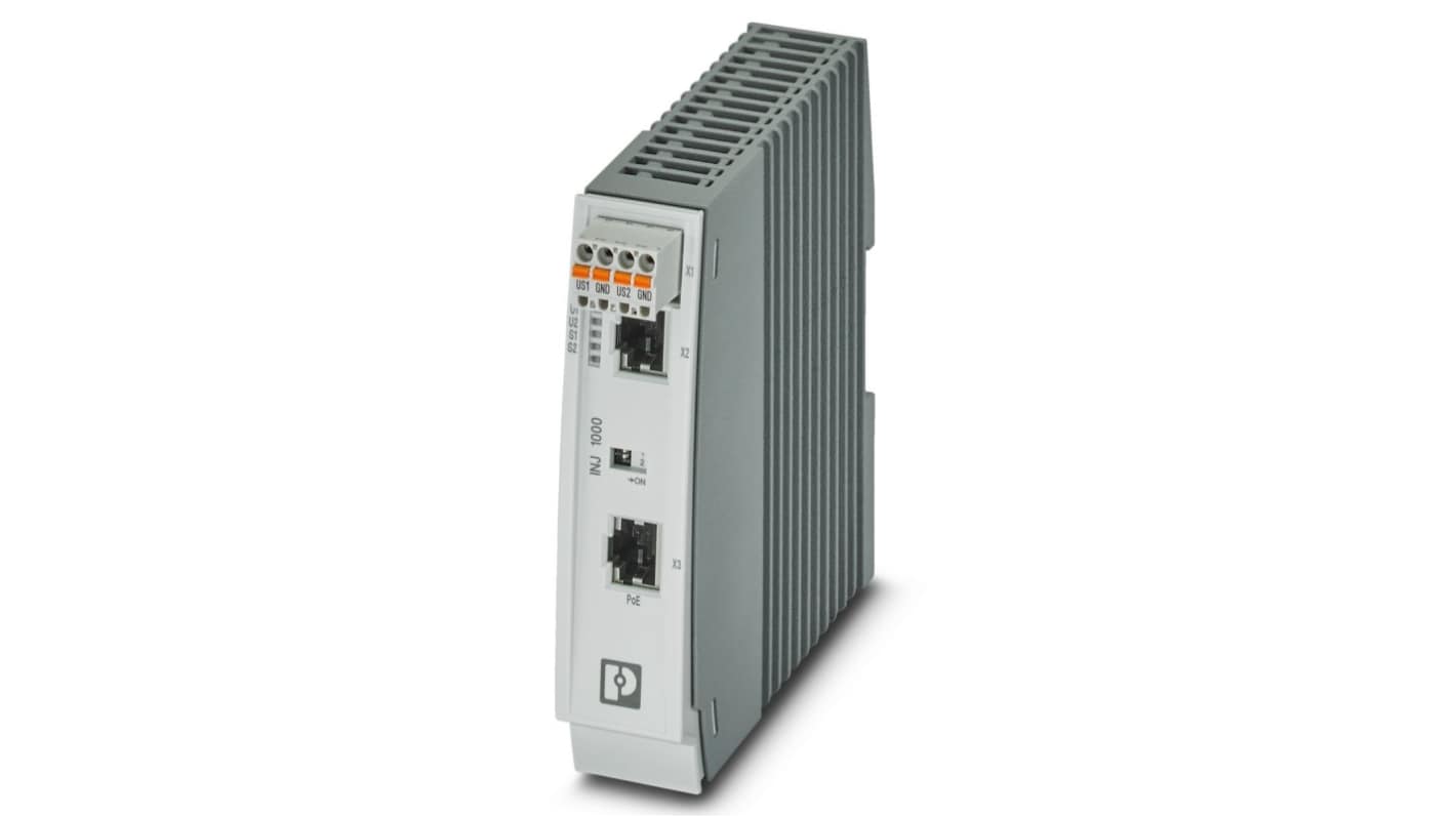 Phoenix Contact, para usar con Ethernet, 1 entrada tipo RJ45, 1 salida tipo RJ45