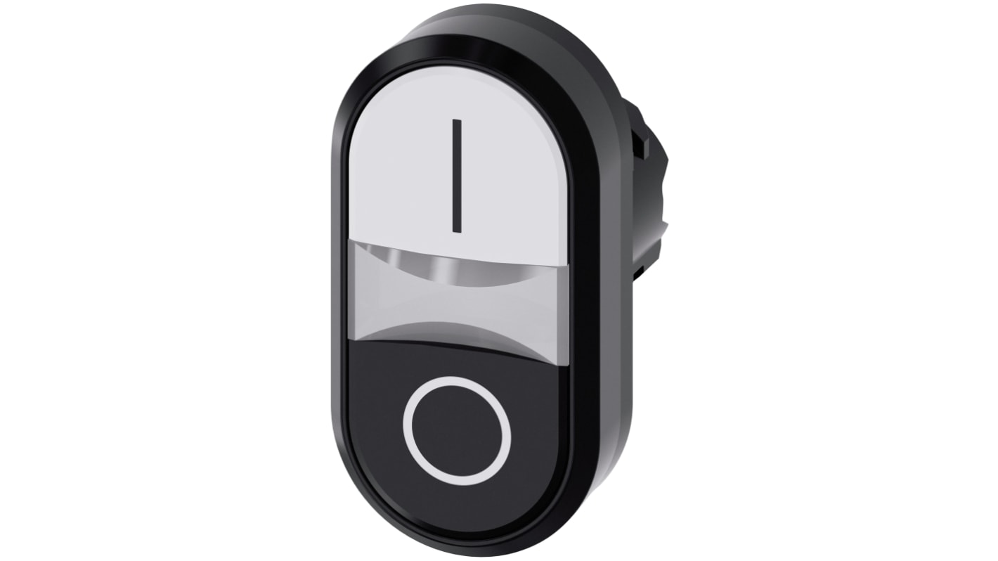 Siemens SIRIUS ACT 3SU10 Series Black/White Momentary Push Button Head, 22mm Cutout, IP66, IP67, IP69K