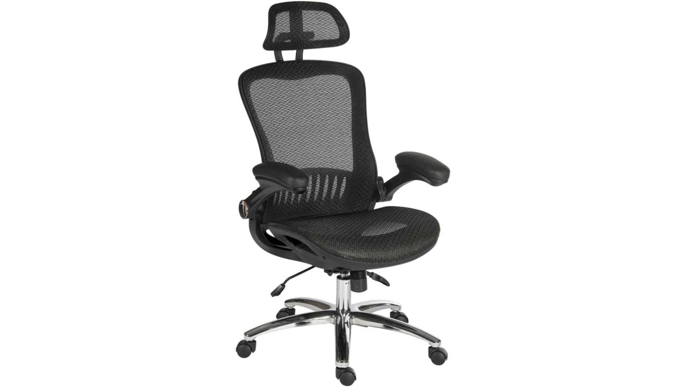 RS PRO Black Mesh Executive Chair, 150kg Weight Capacity