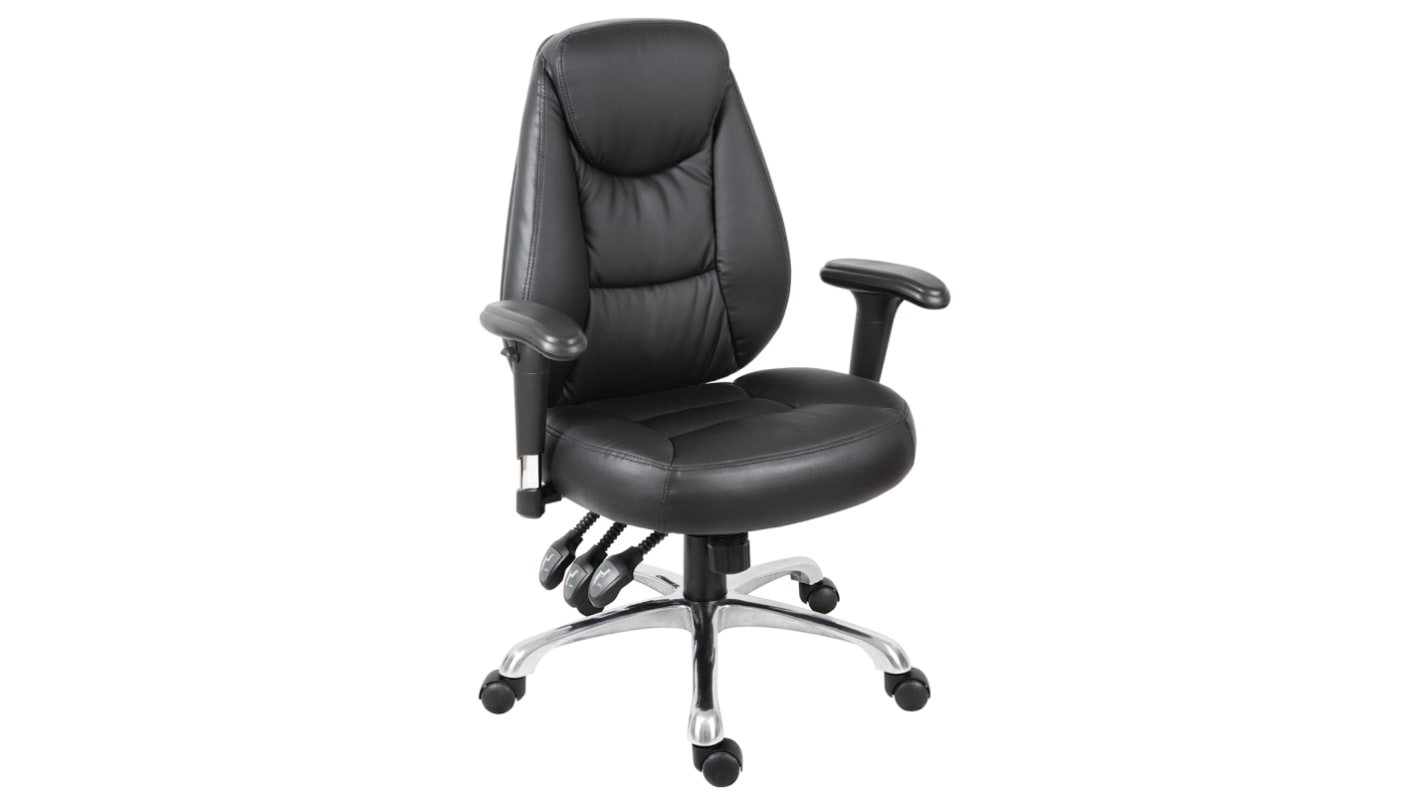 RS PRO Black Faux Leather Executive Chair