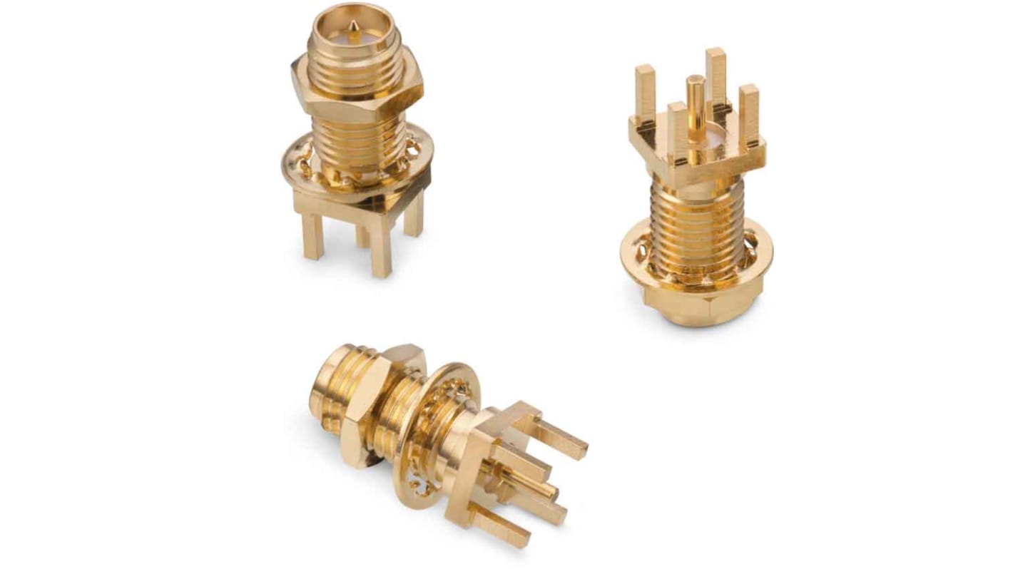 Wurth Elektronik WR-RPSMA Series, Jack PCB Mount SMA Connector, Solder Termination, Straight Body