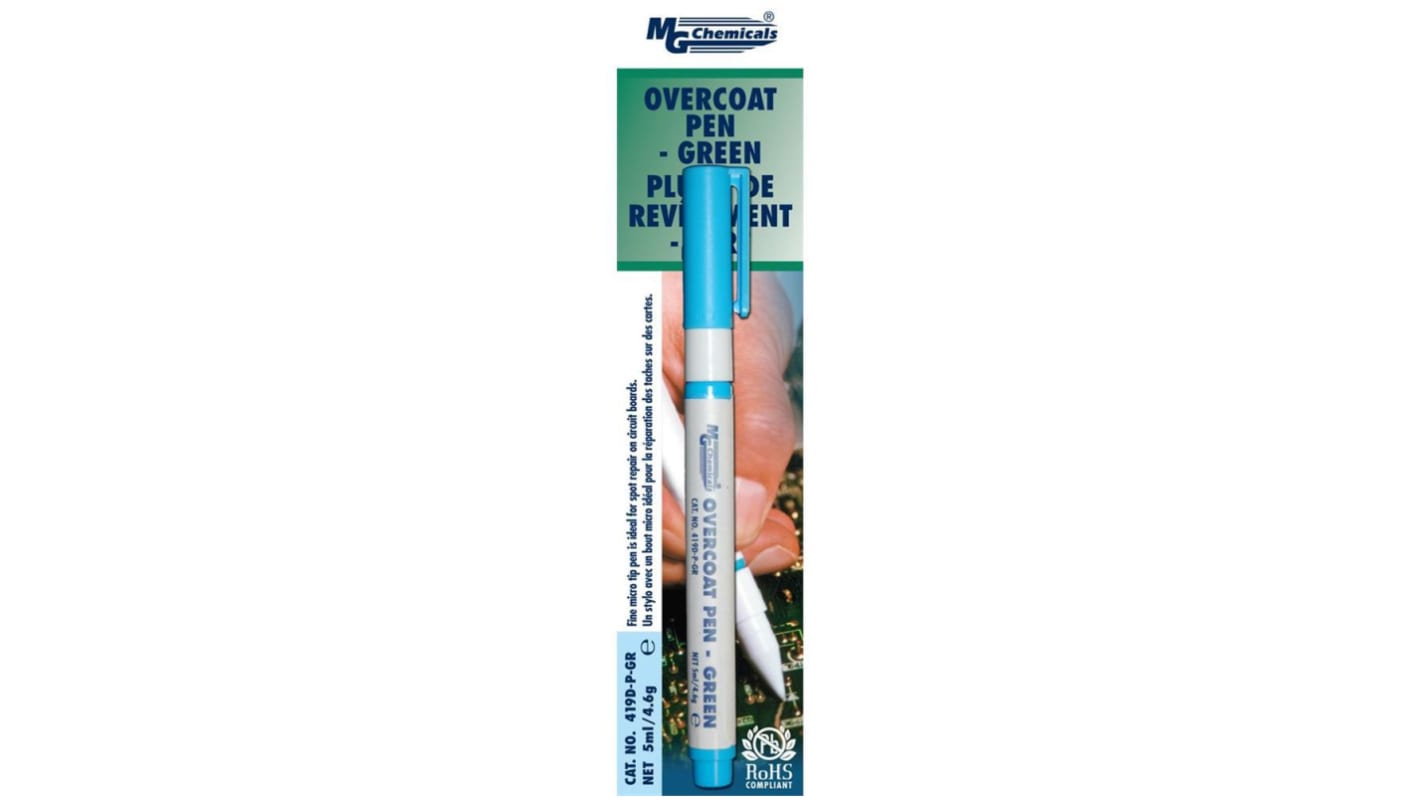 Revestimiento de conformación MG Chemicals de Acrílico, Bolígrafo de 5 ml, de color Verde