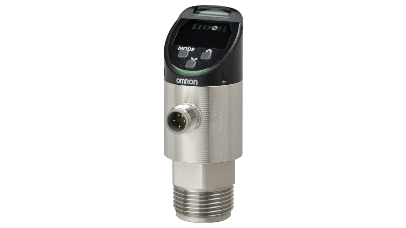 Omron EBPC Series Pressure Sensor, 0bar Min, 10MPa Max, NPN Output, Gauge Reading