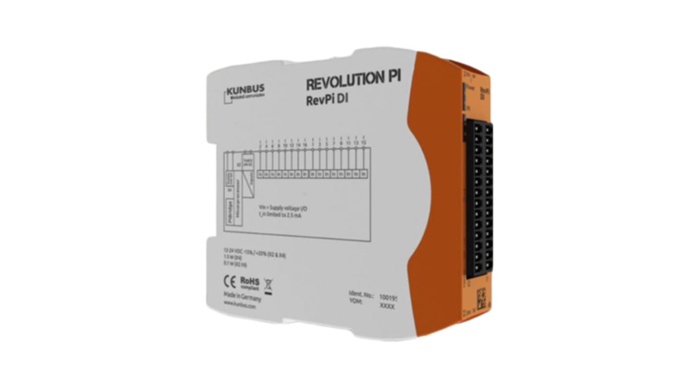 Moduł PLC We/Wy Revolution PI Moduł PLC We/Wy RevPI DI 16I Revolution Pi Connect, Revolution Pi Core PR100195 96 x 22,5