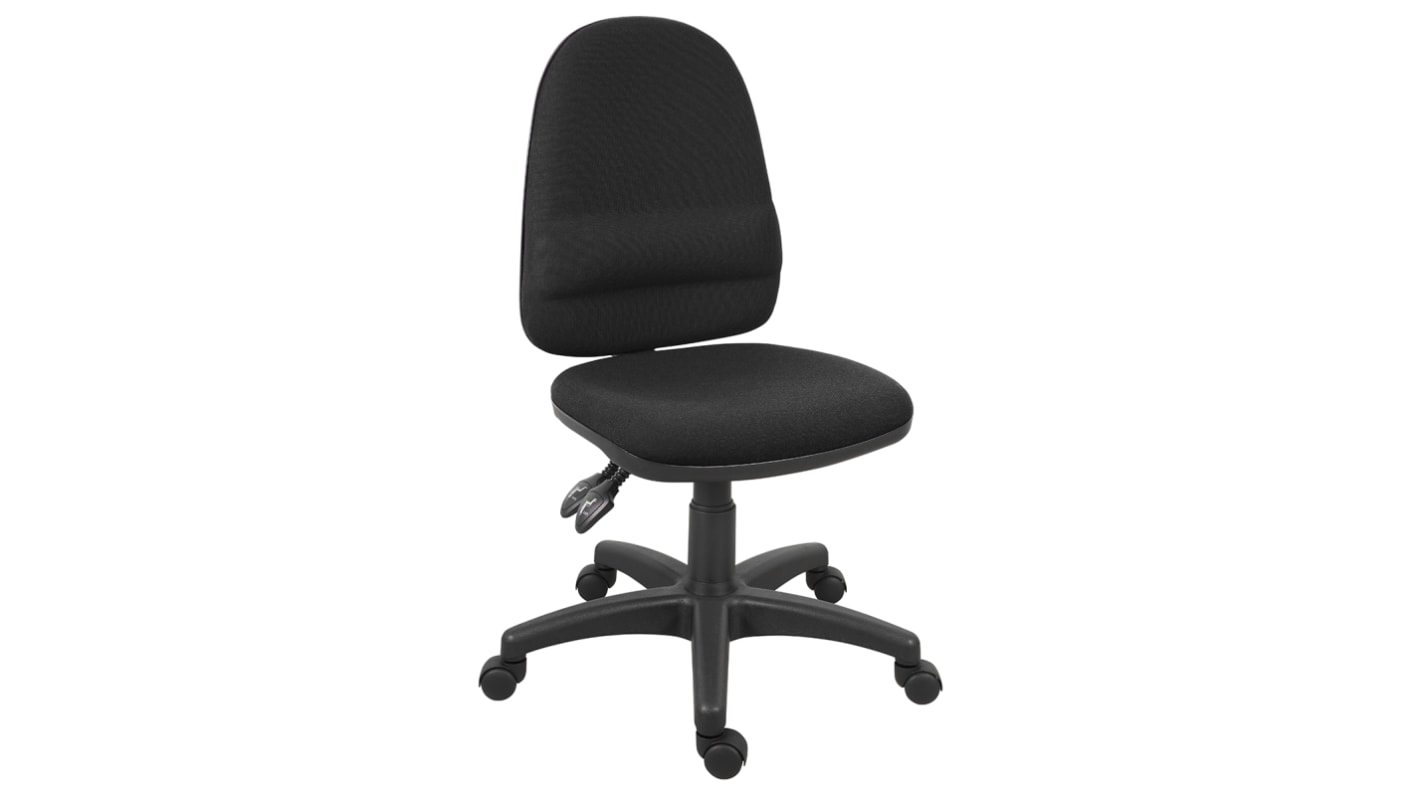 RS PRO Black Fabric Typist Chair