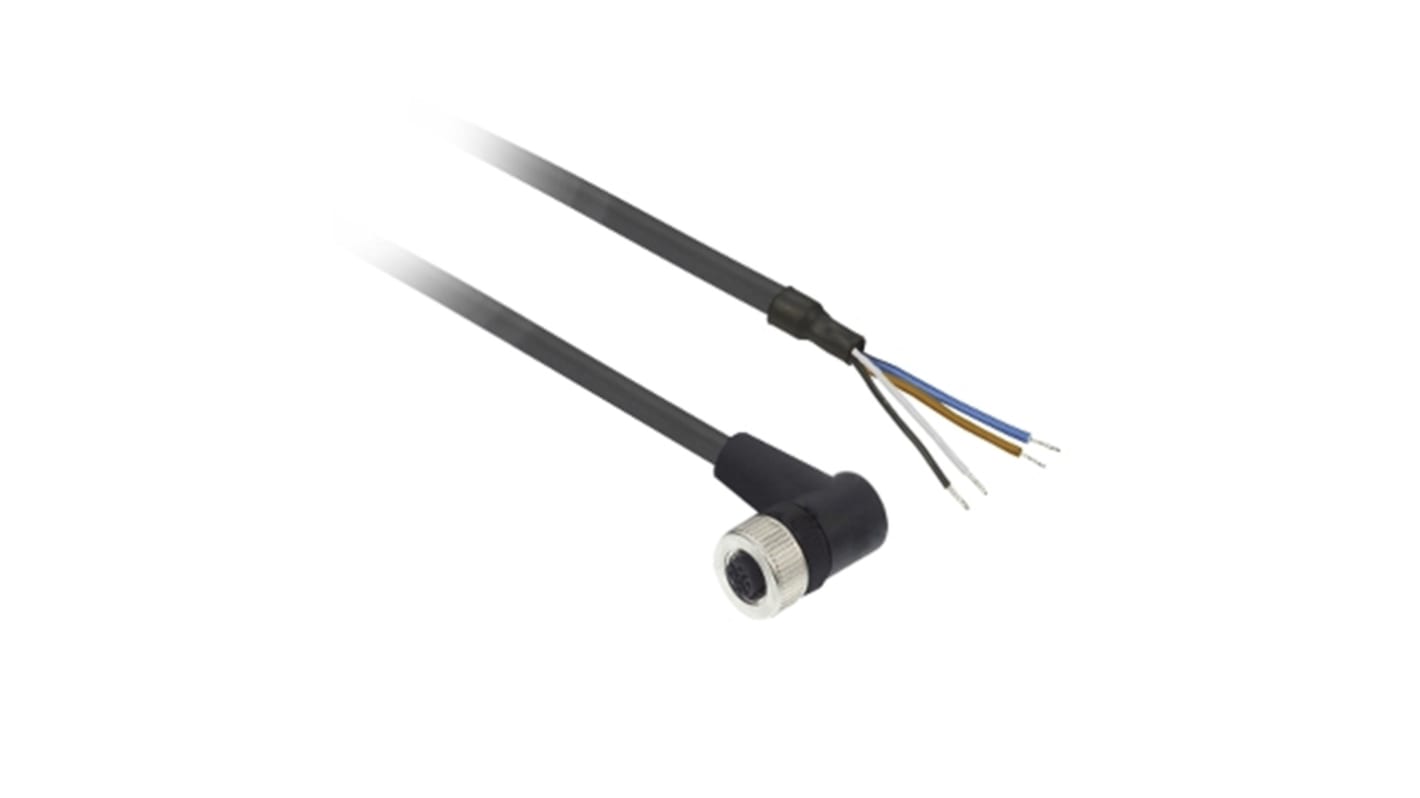 Telemecanique Sensors Female 4 way M12 to Unterminated Sensor Actuator Cable, 15m