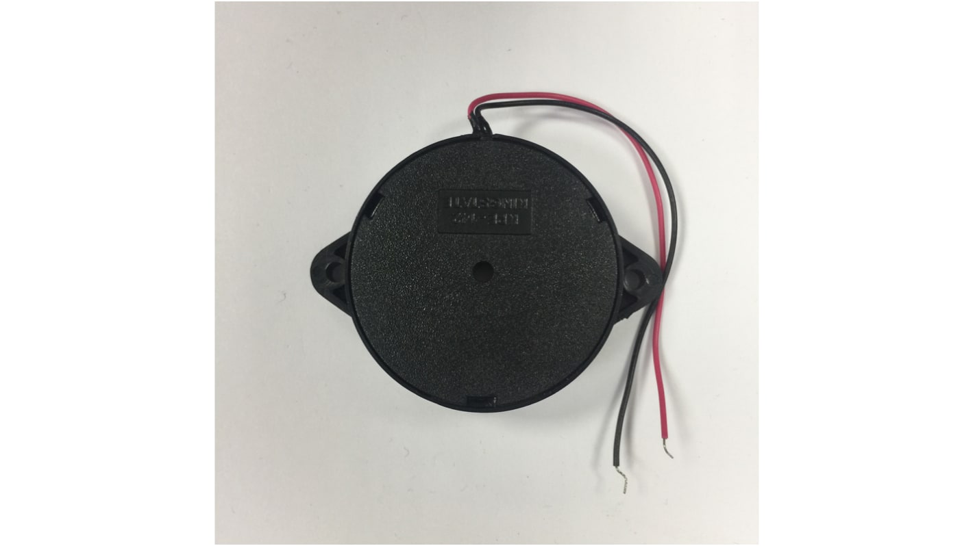 RS PRO 80dB Panel Mount Square Wave Piezo Buzzer, 60.8 (Dia.) x 14mm, 50V Max