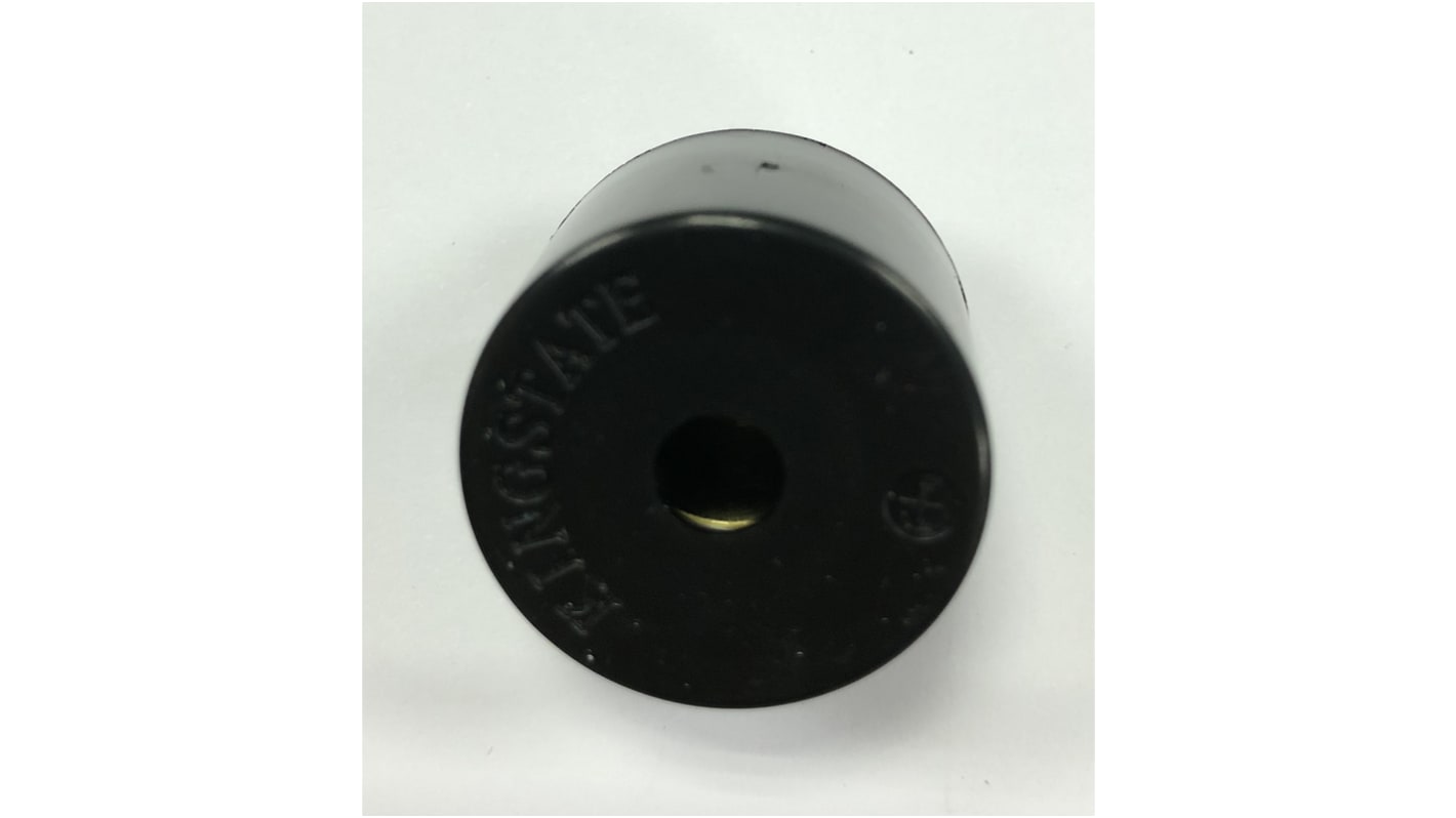 RS PRO 89dB Through Hole Continuous Piezo Buzzer, 24 (Dia.) x 16mm, 8V dc Min, 18V dc Max