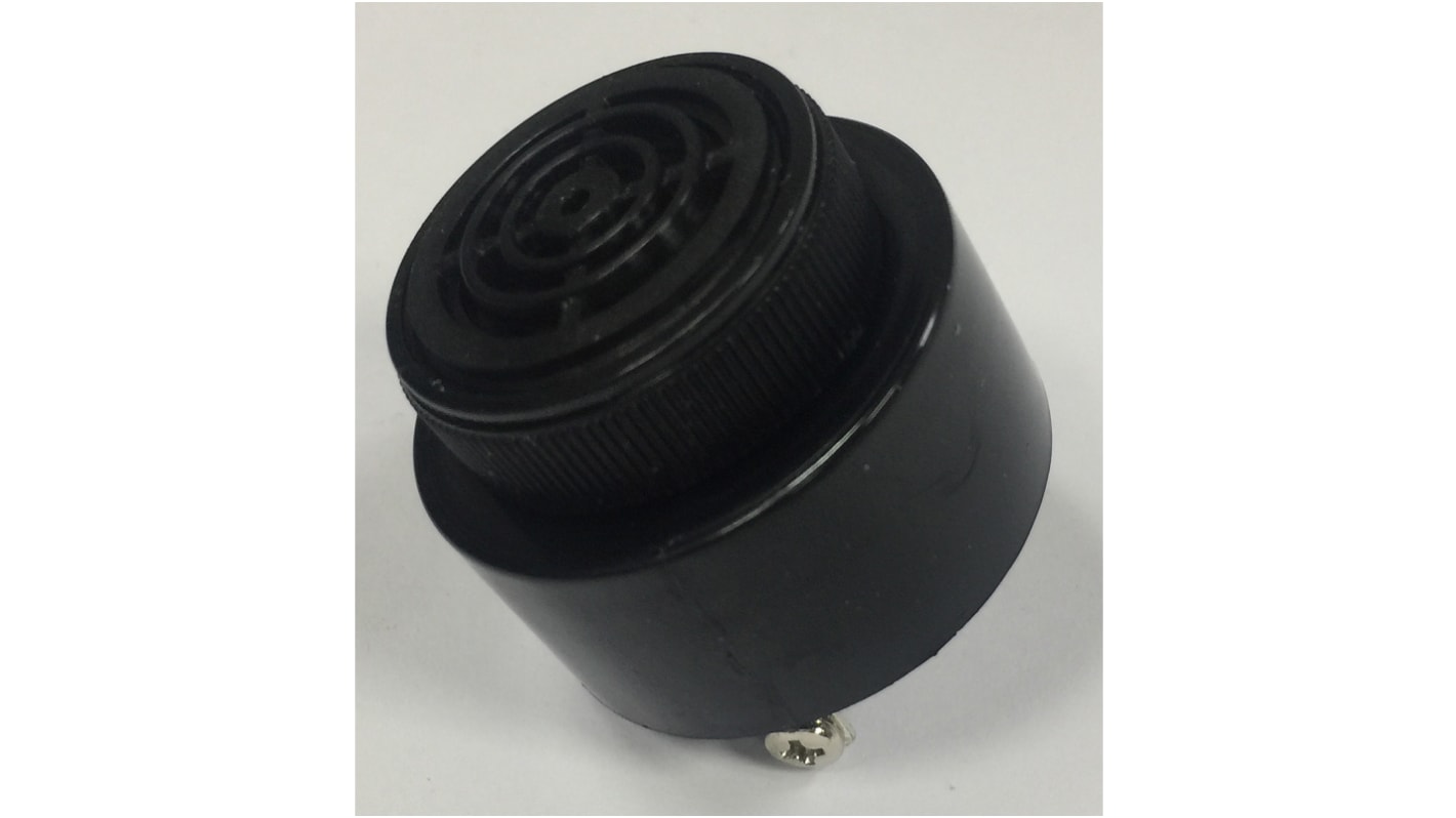 RS PRO 80dB Continuous Piezo Buzzer, 42.5 (Dia.) x 32.5mm, 6V dc Min, 28V dc Max