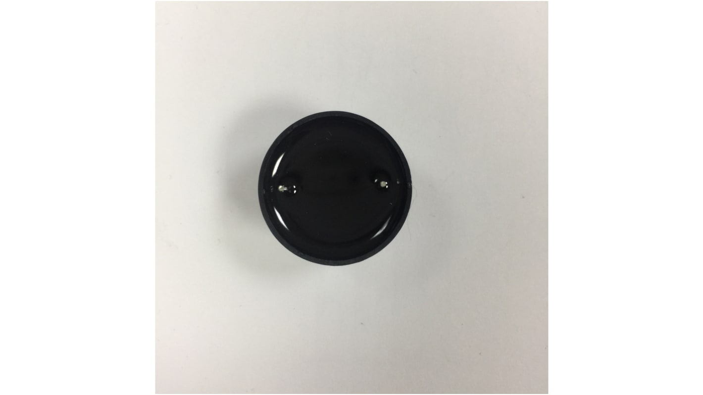 RS PRO 91dB Through Hole Continuous Piezo Buzzer, 24.0 (Dia.) x H17.5mm, 8V dc Min, 18V dc Max