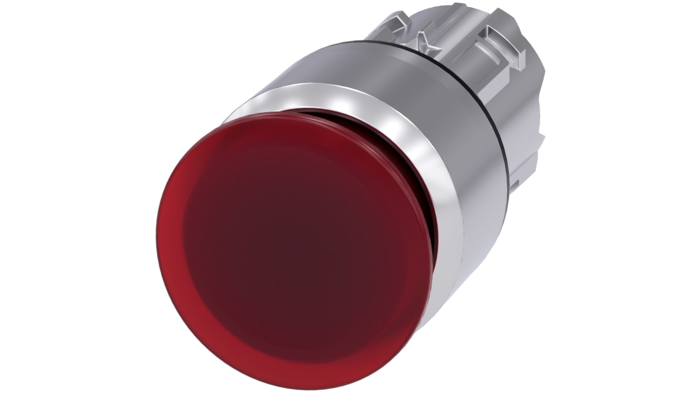 Siemens 红色圆形按钮, Φ22mm开孔, Φ30mm按钮, 闭锁, IP66, IP67, IP69K, SIRIUS ACT 3SU10系列