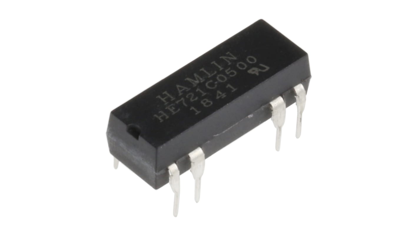 Wickmann PCB Mount Reed Relay, 5V dc Coil, SPDT, 175V Max, 250 mA Max, 200Ω