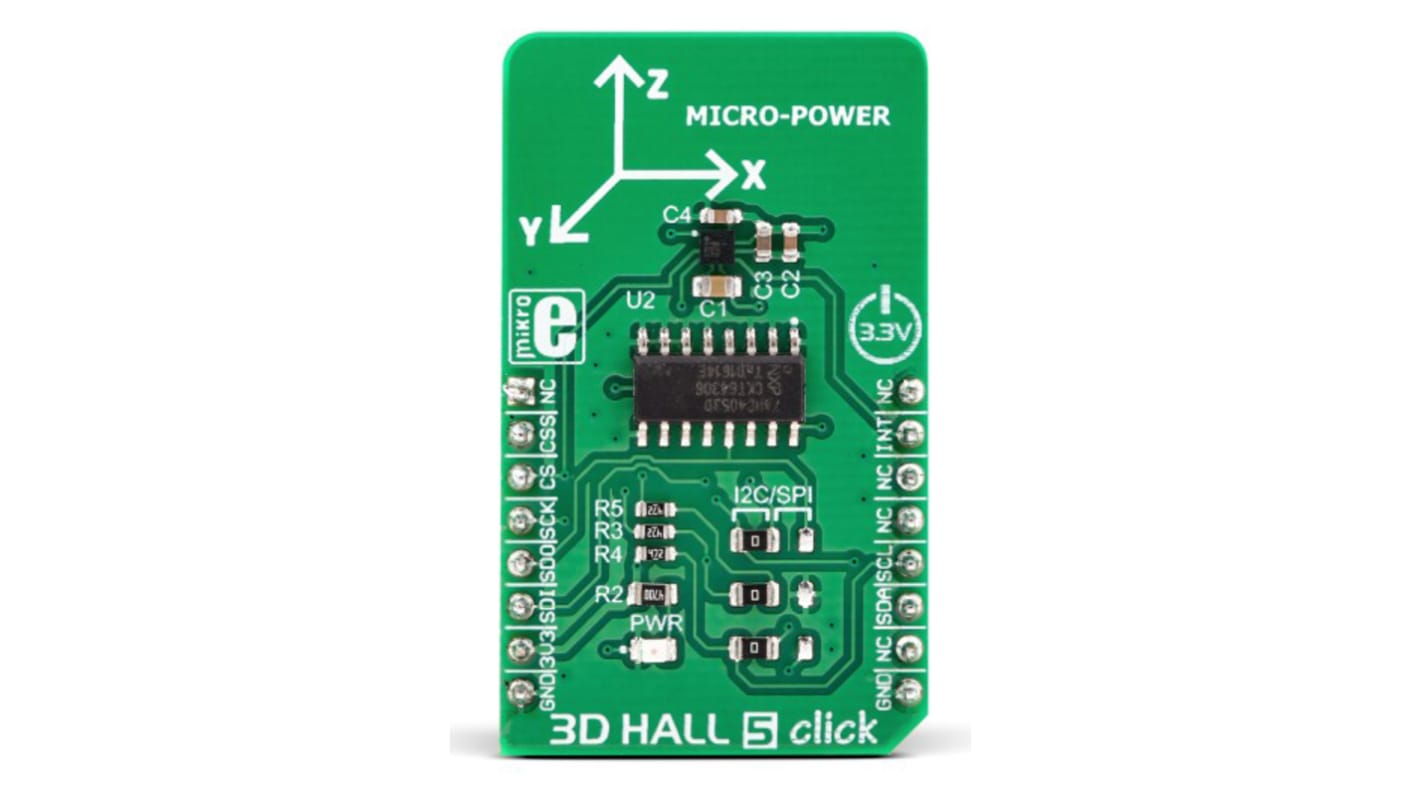 Placa de evaluación MikroElektronika 3D HALL 5 CLICK - MIKROE-3197