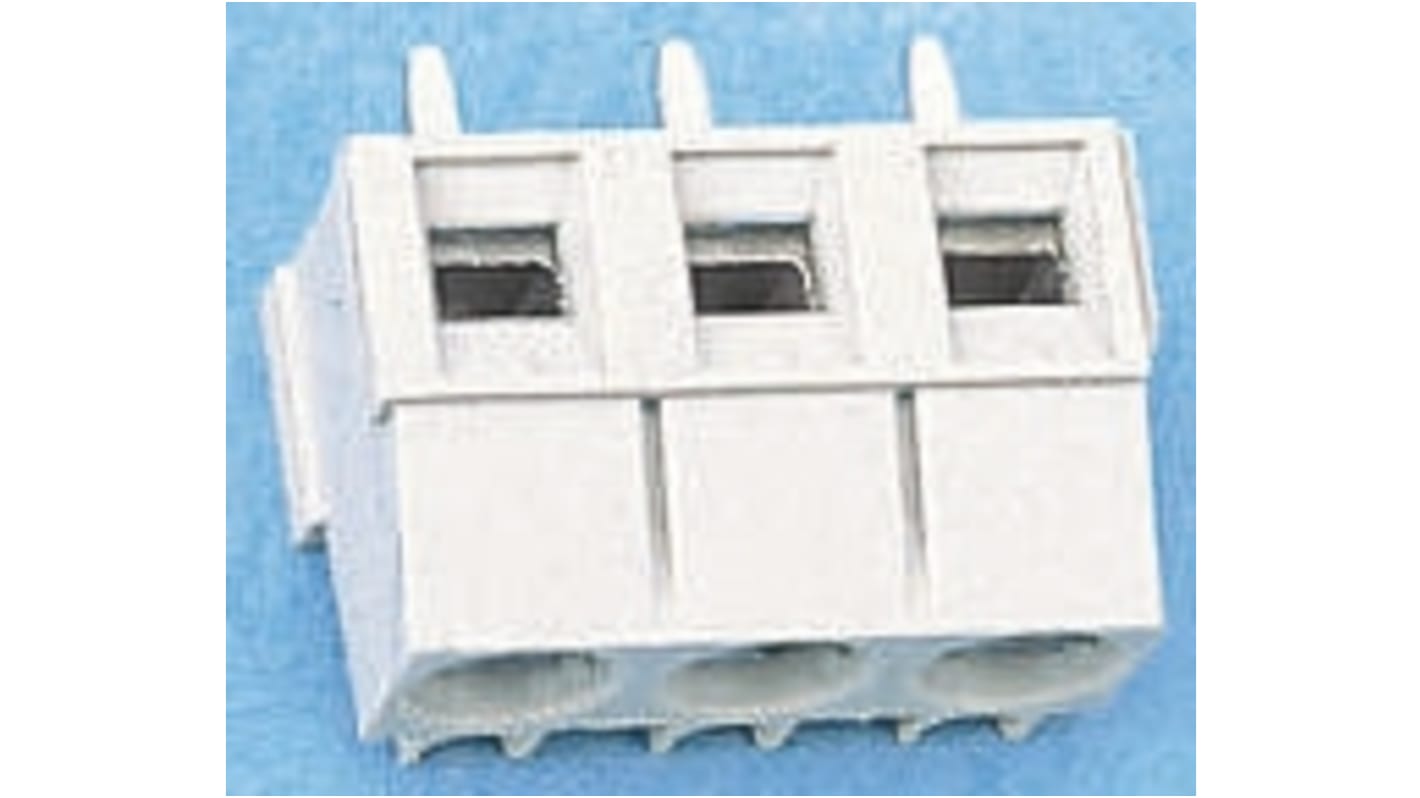 Bloque de terminal PCB Ángulo recto Wieland de 6 vías, paso 5.08mm, 10A, de color Gris, montaje Montaje en orificio