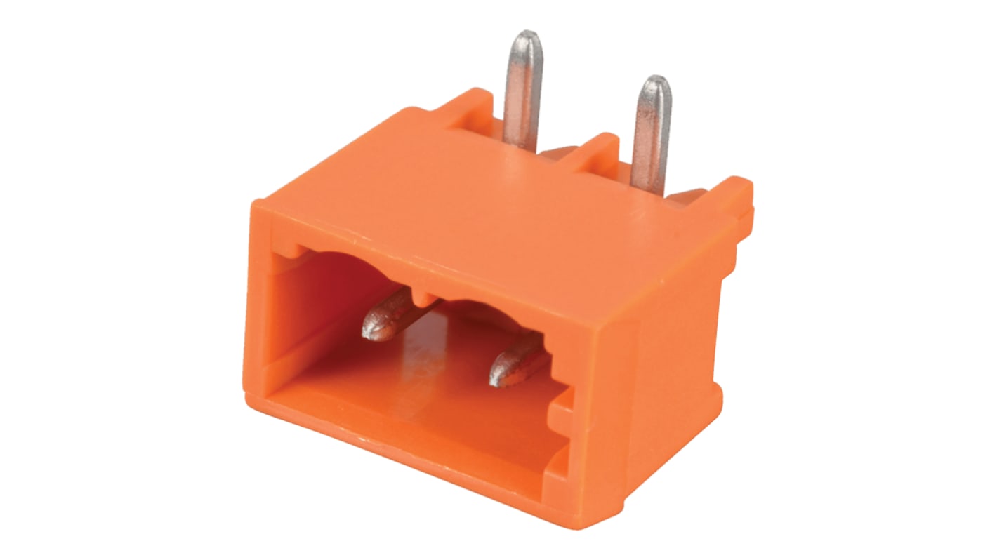 Wago 5.08mm Pitch 2 Way Right Angle Pluggable Terminal Block, Header, Through Hole, Solder Termination