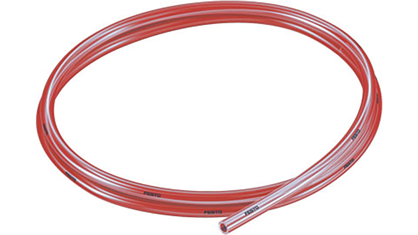 Festo Compressed Air Pipe Red Polyurethane 6mm x 50m PUN-H-T Series, 8048685