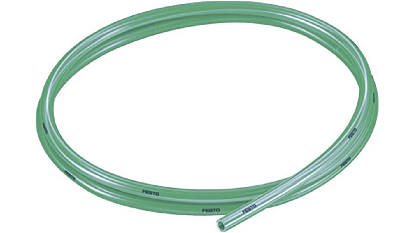Festo Compressed Air Pipe Green Polyurethane 6mm x 50m PUN-H-T Series, 8048687