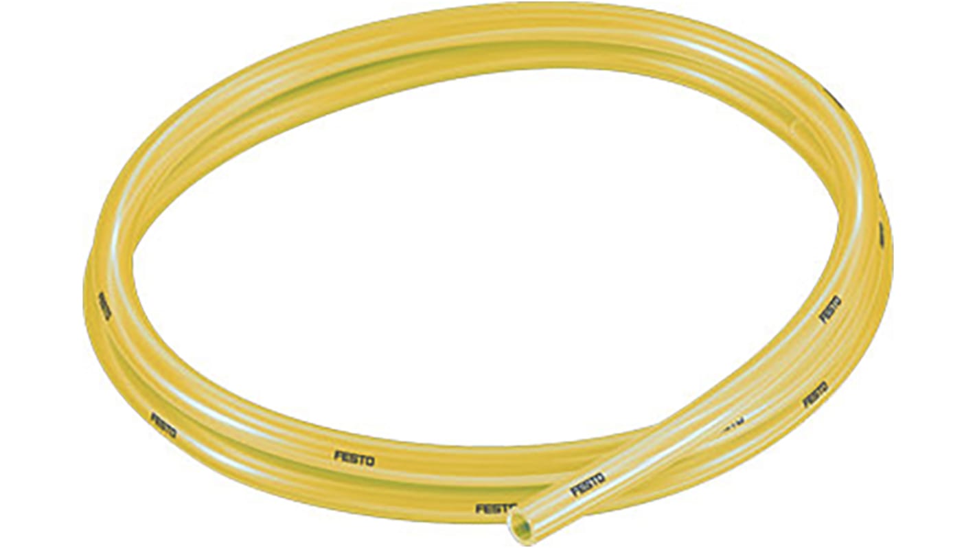 Festo Compressed Air Pipe Yellow Polyurethane 8mm x 50m PUN-H-T Series, 8048699