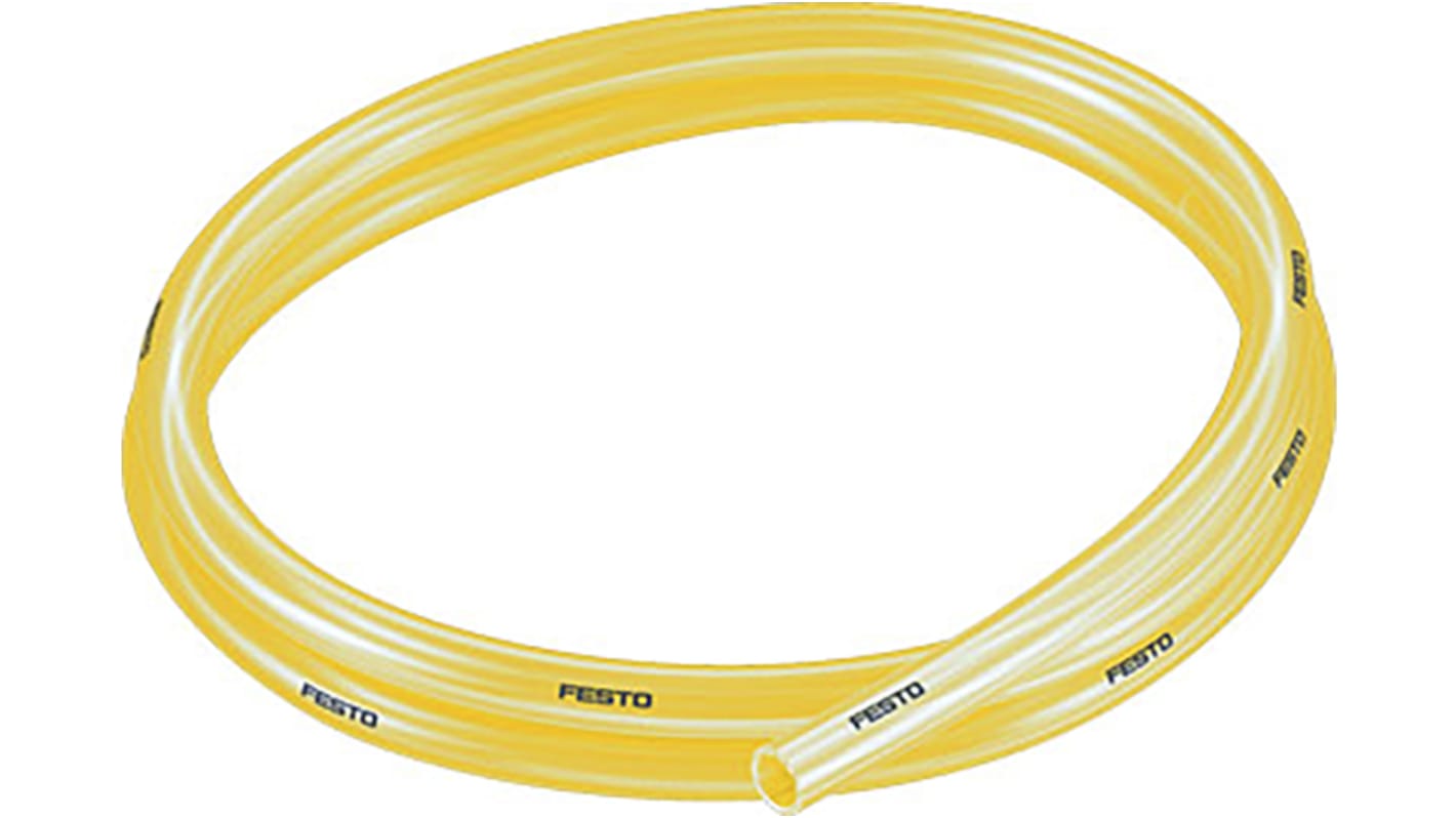 Festo Compressed Air Pipe Yellow Polyurethane 10mm x 50m PUN-H-T Series, 8048709