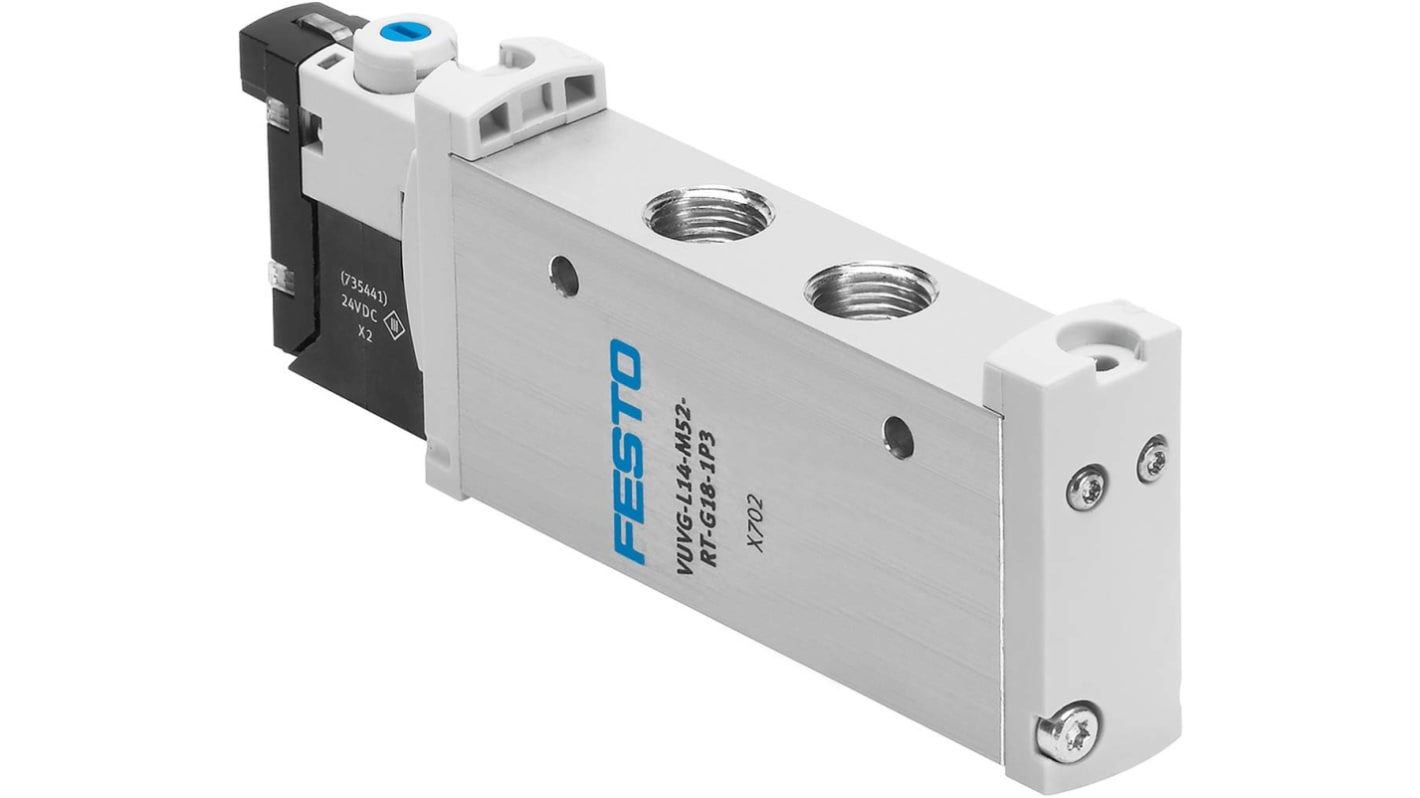 Festo 5/2 Solenoid Valve - Solenoid G 1/8 VUVG Series 24V dc, 578164
