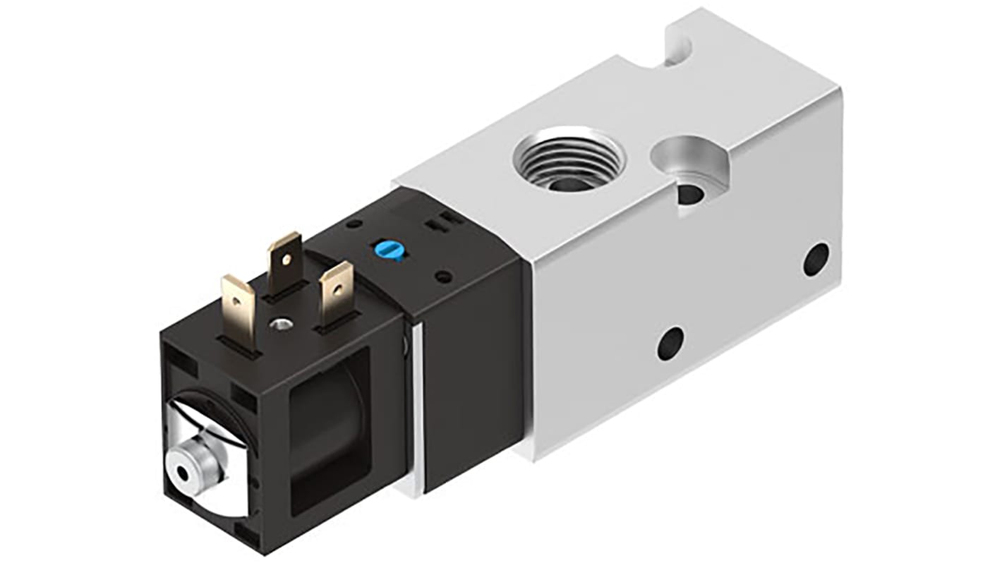 Electrodistributeur pneumatique Festo série VUVS fonction 3/2, Solénoïde, G 3/8, 24V c.c.