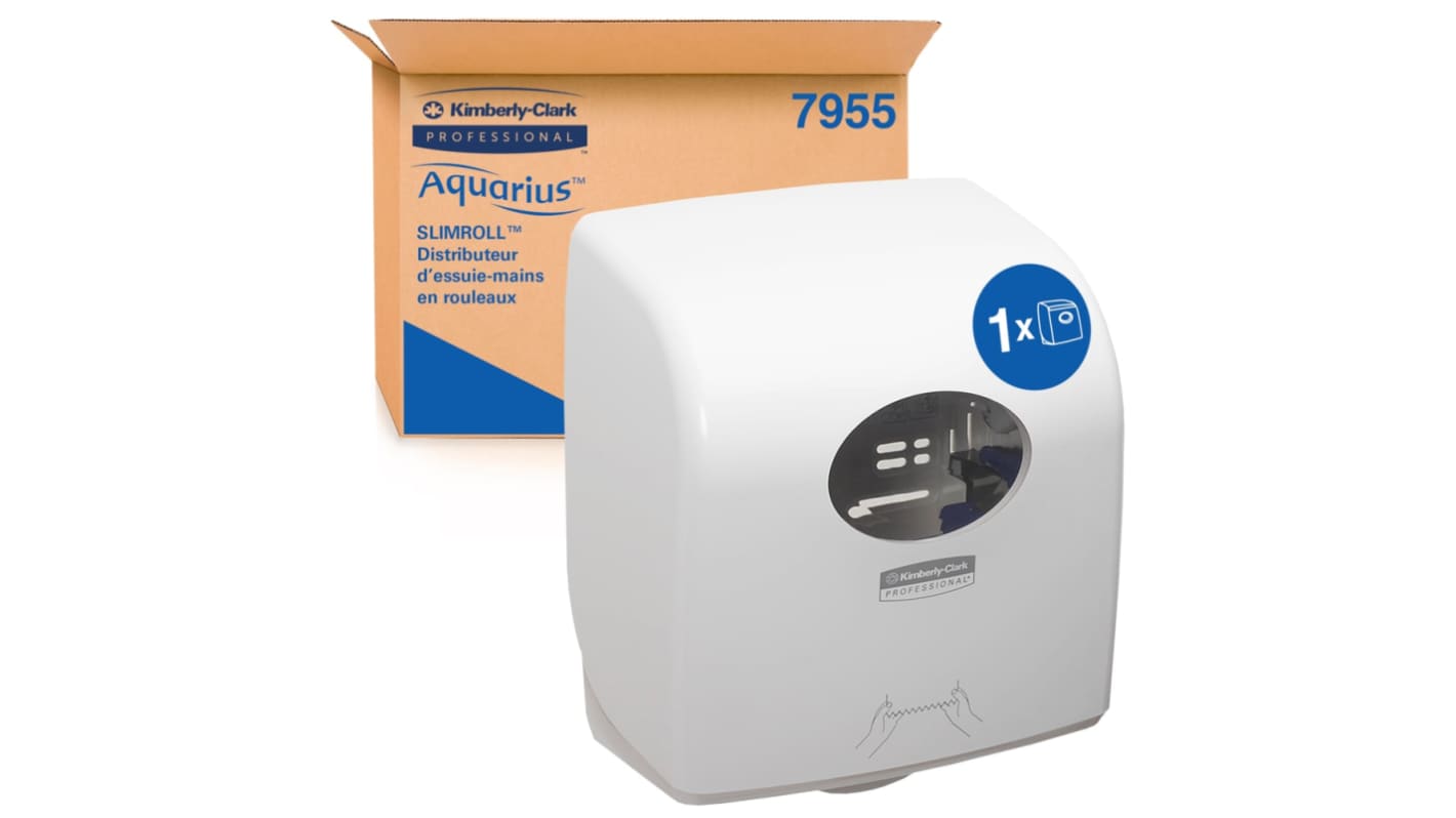 Dispenser asciugamano Kimberly Clark, in ABS Bianco Aquarius, Montaggio a parete Sì