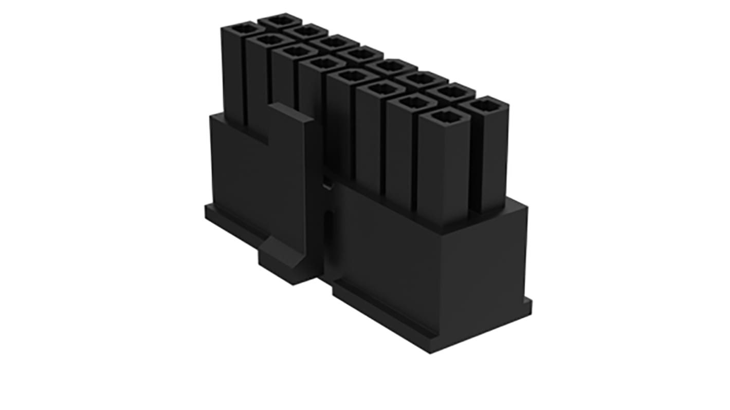 Amphenol Communications Solutions, Minitek Pwr Male Connector Housing, 3mm Pitch, 6 Way, 2 Row