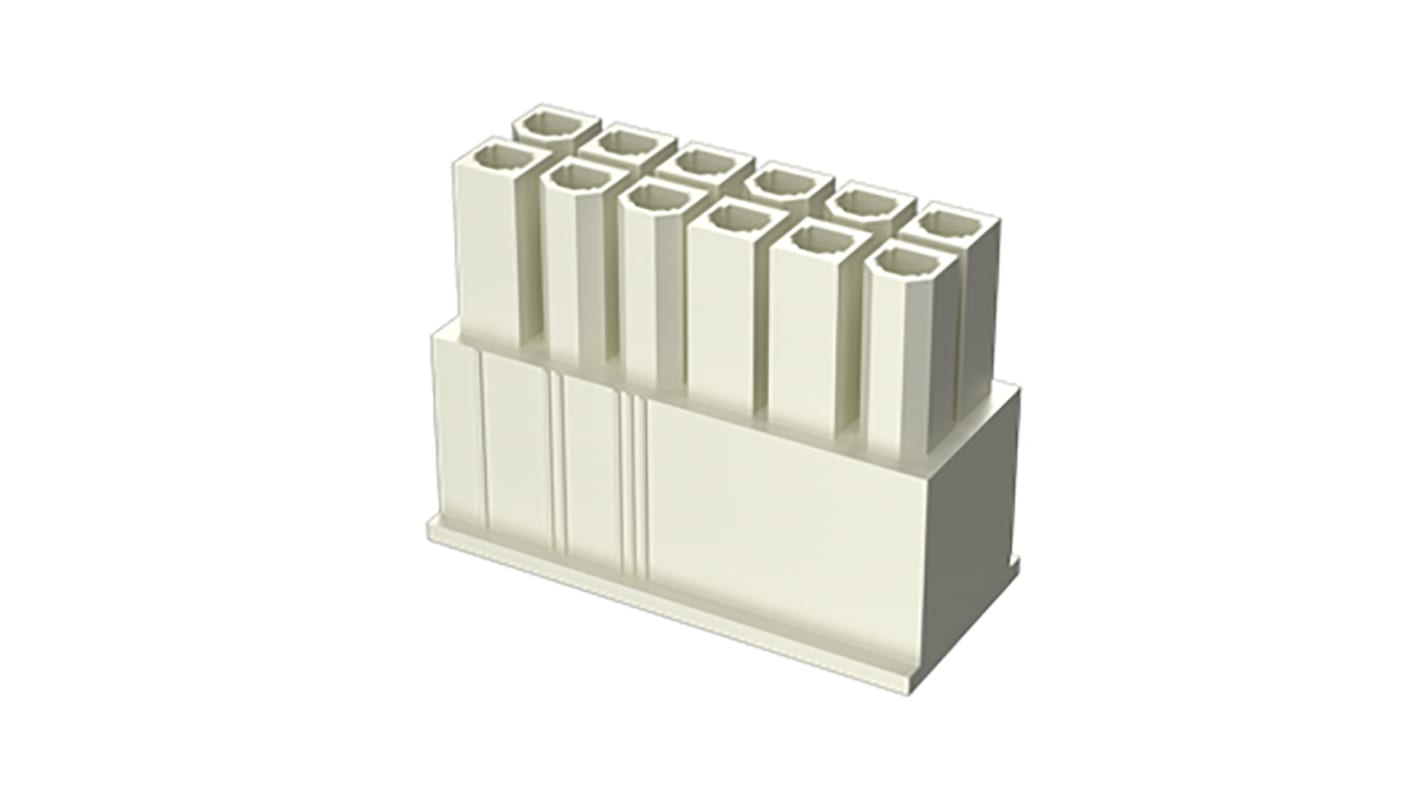 Amphenol Communications Solutions, Minitek Male Connector Housing, 4.2mm Pitch, 8 Way, 2 Row