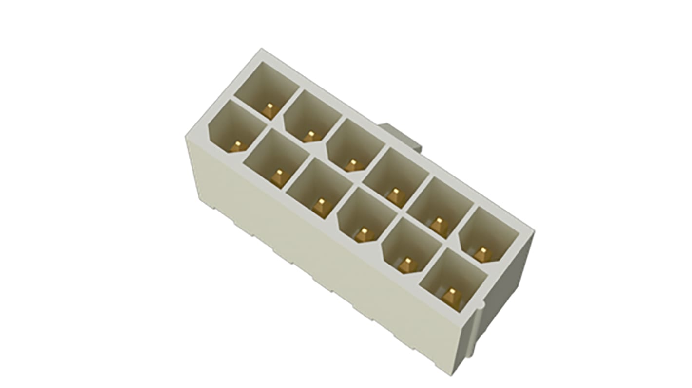 Amphenol Communications Solutions Minitek Series Straight Through Hole PCB Header, 4 Contact(s), 4.2mm Pitch, 2 Row(s),