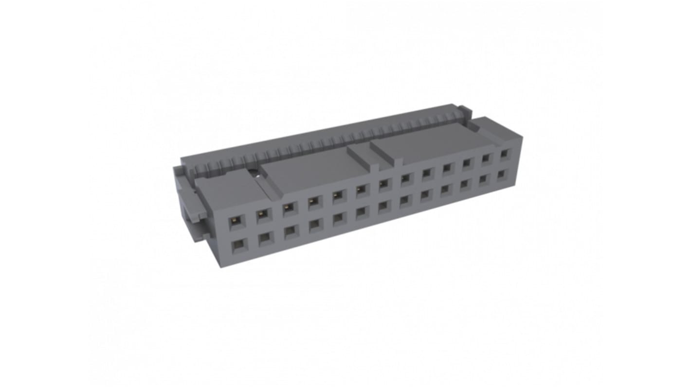 Amphenol Communications Solutions IDC连接器, 母座, 26p, 2.54mm间距, 2排, 电缆安装, IDC端接, Quickie系列