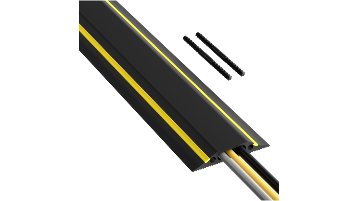 RS PRO Kabelabdeckung, Kabelbrücke, Innen-Ø 30mm 30 x 10mm, 83 mm x 1.8m PVC