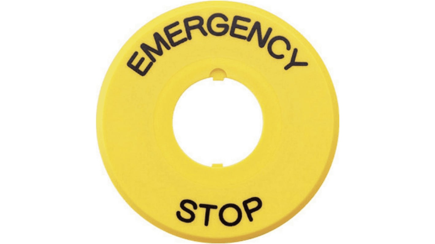 Idec Nødstopknap, Gul 43.5mm, Paddehat