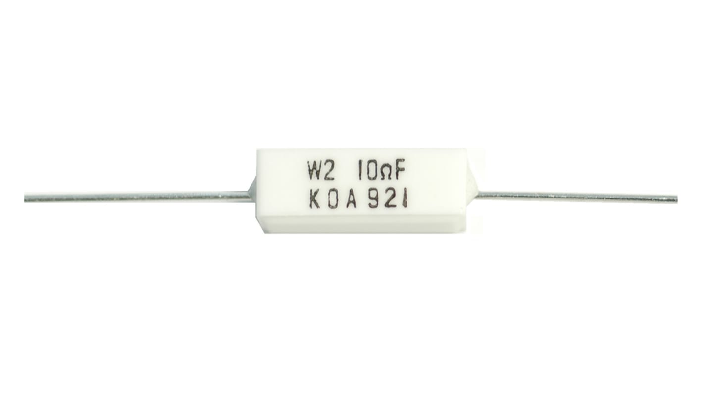 KOA 陶瓷电阻, 轴向, 1Ω, 5W, ±1%容差, ±100ppm/K, BWR系列