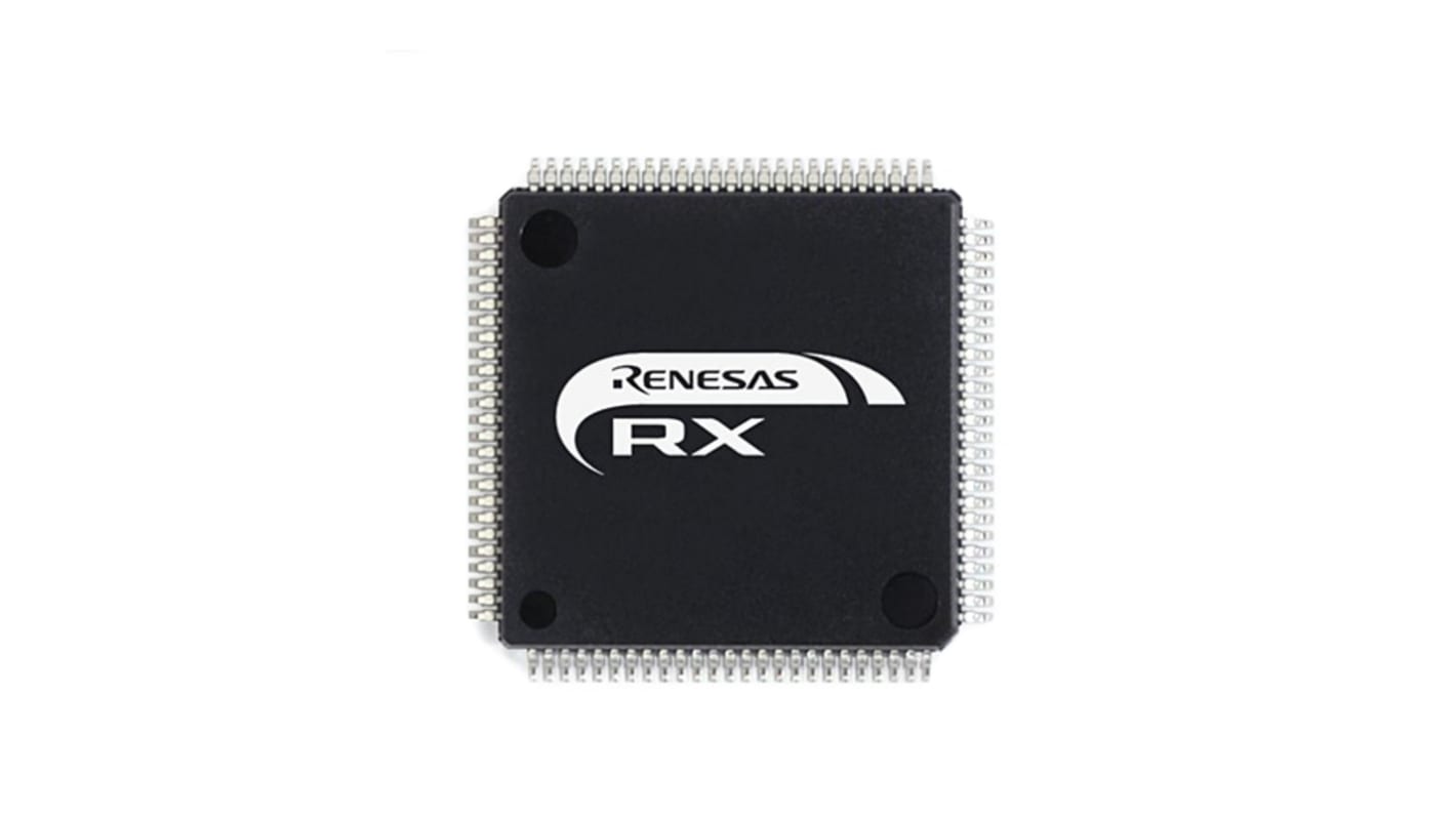ルネサス エレクトロニクス RXファミリ マイコン, RXv3, 160MHz, 512 kB, フラッシュ, 100-Pin LFQFP